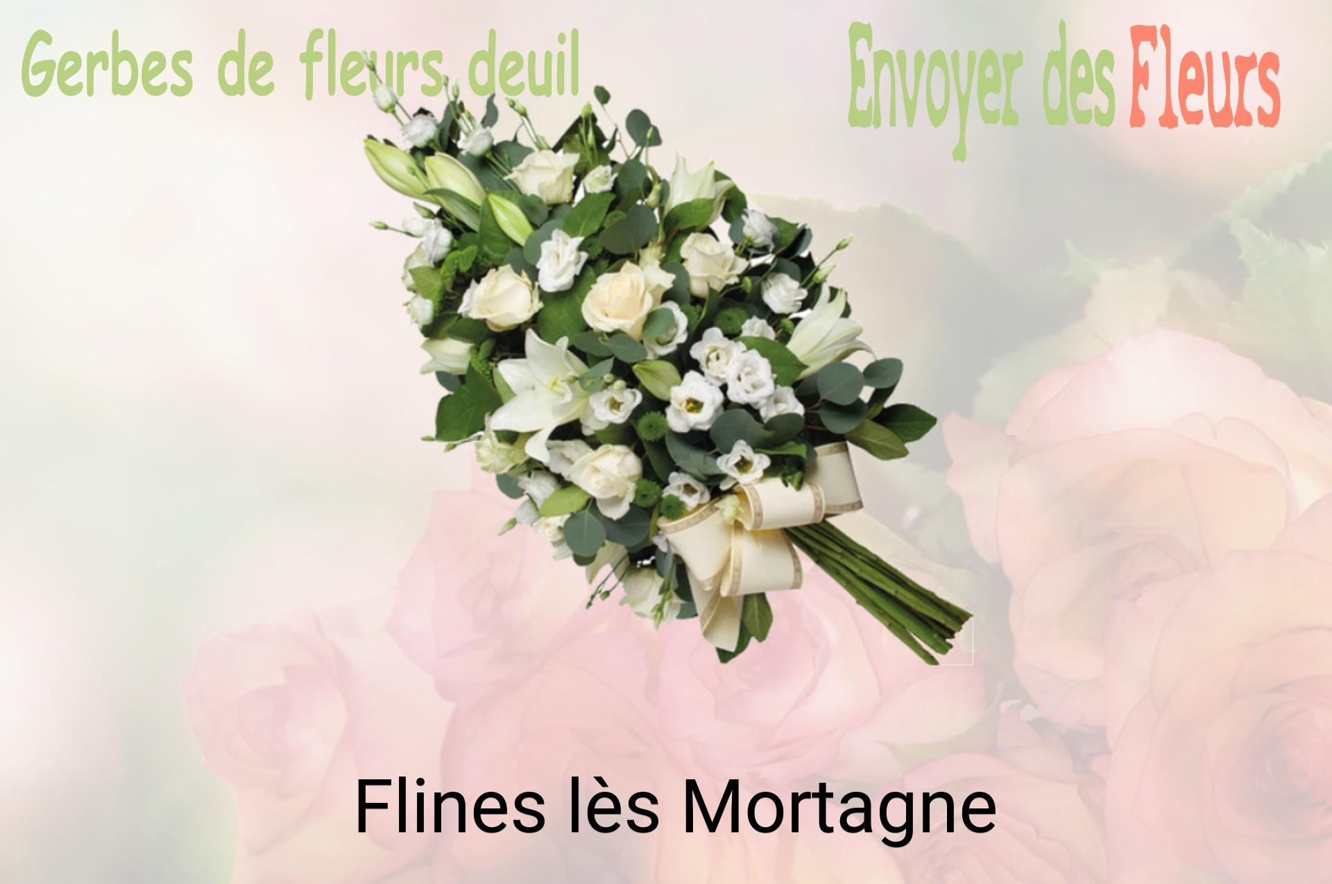 Gerbe de fleurs de deuil livrée à Flines-lès-Mortagne